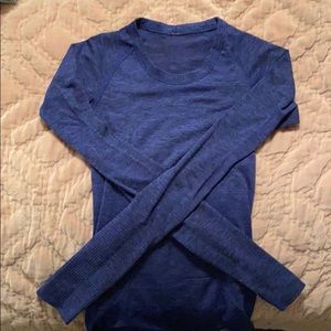Used blue lululemon swiftly tech long sleeve shirt
